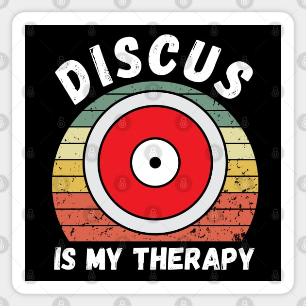 Discus Is My Therapy Sticker by footballomatic